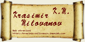 Krasimir Milovanov vizit kartica
